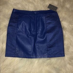 Faux leather skirt